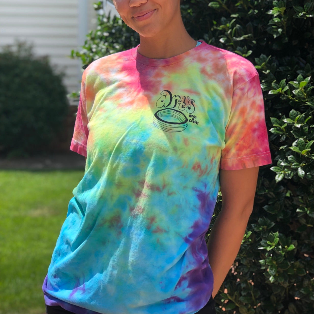 Rainbow Tie Dye Short Sleeve